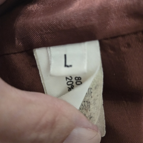 Vintage Donny Brook Brown Wool With Leather Fringe Size L - Picture 5 of 14